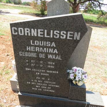 CORNELISSEN Louisa Hermina nee DE WAAL 1924-1996