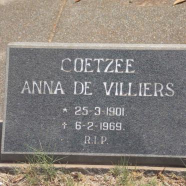 COETZEE Anna de Villiers nee MALAN 1901-1969
