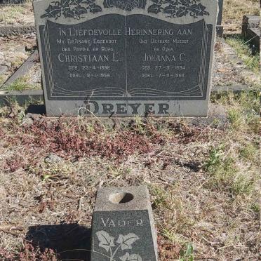 DREYER Christiaan L. 1892-1959 &amp; Johanna C. 1894-1968