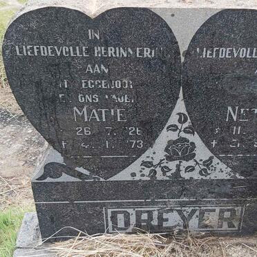 DREYER Matie 1926-1973 & Nettie 1925-1998