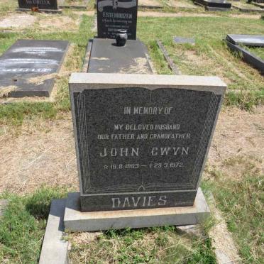 DAVIES John Gwyn 1903-1972