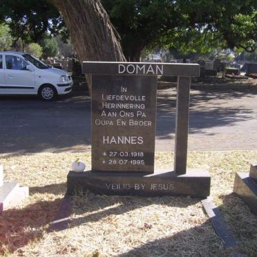 DOMAN Hannes 1918-1995