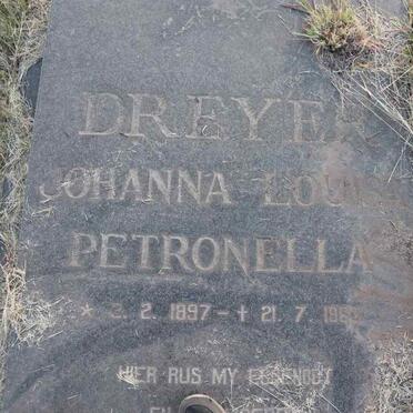 DREYER Johanna Louisa Petronella 1897-1963