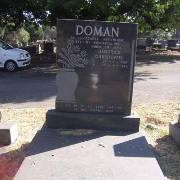 DOMAN Hendrick Christoffel 1916-1984