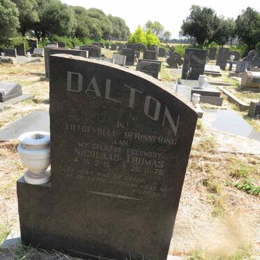 DALTON Nicolaas Thomas 1915-1970
