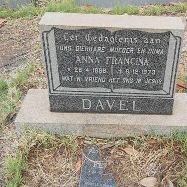DAVEL Anna Francina 1889-1973 :: ?