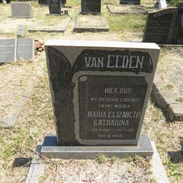 EEDEN Maria Elizabeth Catharina, van 1918-1971