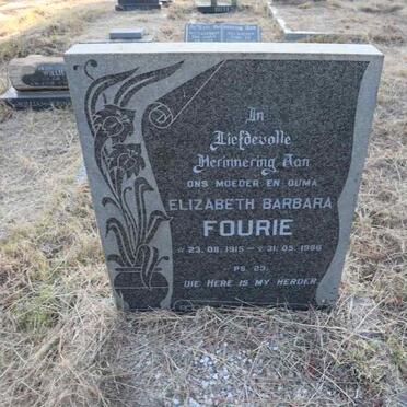 FOURIE Elizabeth Barbara 1915-1986