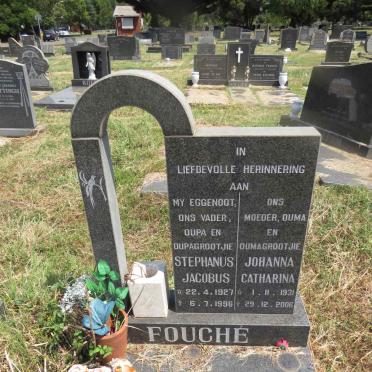 FOUCHE Stephanus Jacobus 1927-1996 & Johanna Catharina 1931-2006
