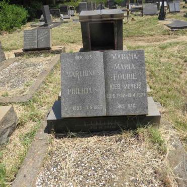 FOORD Marthinus Philippus 1893-1967 & Martha Maria FOURIE nee MEYER 1902-1977