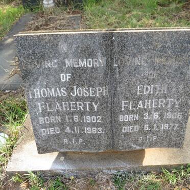 FLAHERTY Thomas Joseph 1902-1963 & Edith 1906-1977