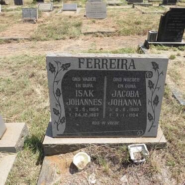 FERREIRA Isak Johannes 1904-1967 & Jacoba Johanna 1908-1994