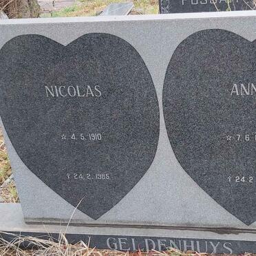 GELDENHUYS Nicolas 1910-1985 & Anna 1914-1996