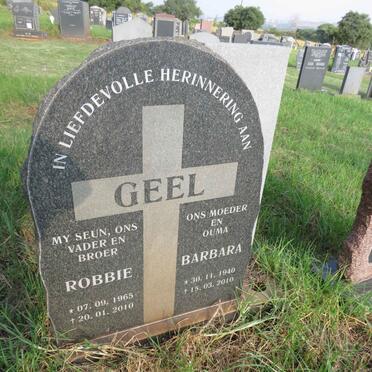 GEEL Barbara 1940-2010 :: GEEL Robbie 1965-2010