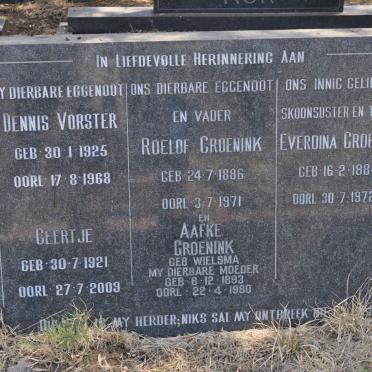 GROENINK Everdina 1884-1972 :: GROENINK Roelof 1886-1971 &amp; Aafke WIELSMA 1893-1980