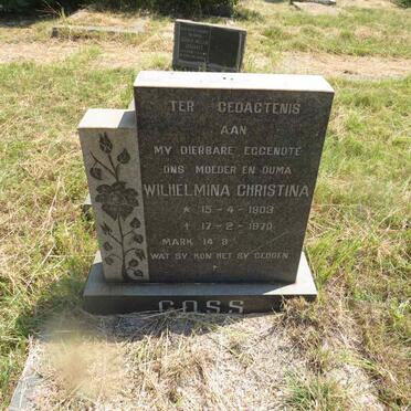 GOSS Wilhelmina Christina 1903-1970