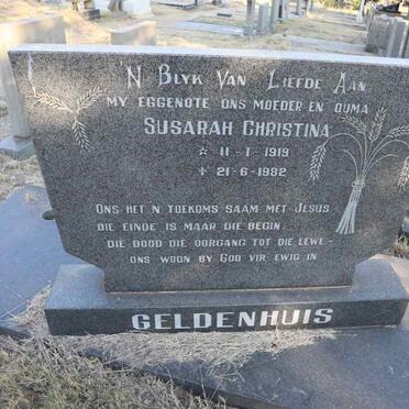 GELDENHUIS Susarah Christina 1919-1982