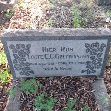 GREYVENSTEIN Lotte C.C. 1912-1962