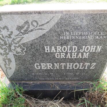 GERNTHOLTZ Harold John Graham 1933-2010