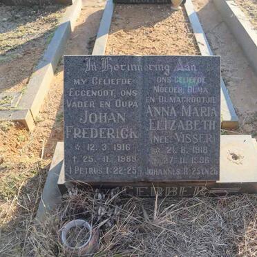 GERBER Johan Frederick 1916-1989 & Anna Maria Elizabeth VISSER 1918-1996