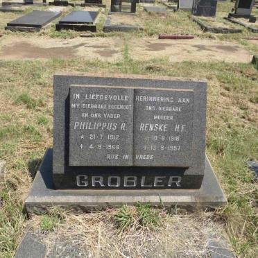 GROBLER Philippus R. 1912-1966 & Renske H.F. 1918-1997