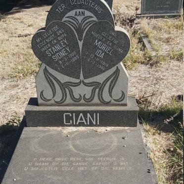 GIANI Stanley Sidney 1909-1985 &amp; Muriel Ida 1919-1986