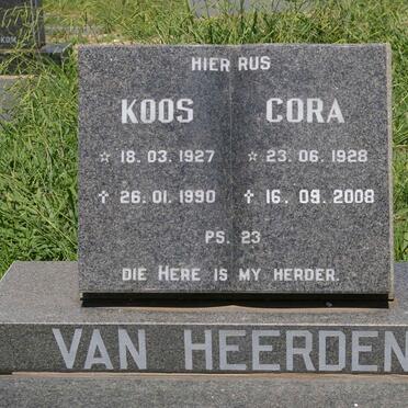 HEERDEN Koos, van 1927-1990 &amp; Cora 1928-2008