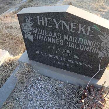 HEYNEKE Nicolaas Marthinus Johannes Salomon 1926-1981