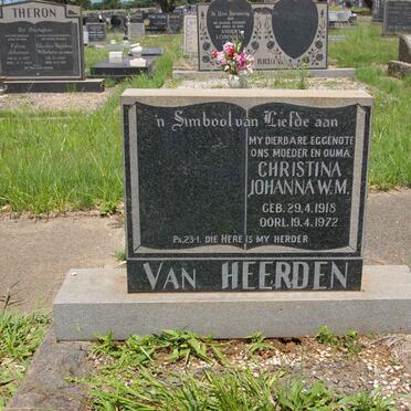 HEERDEN Christina Johanna W.J., van 1918 -1972