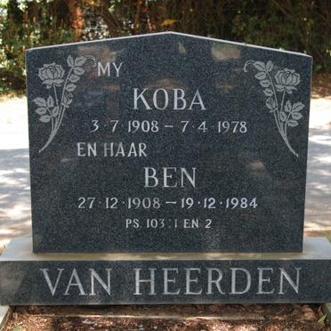 HEERDEN Barend Bernardus,van 1908-1984 &amp; Koba 1908-1978
