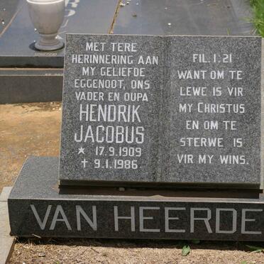 HEERDEN Hendrik Jacobus, van 1909-1986