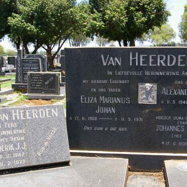 HEERDEN Eliza Marianus Johan, van 1908-1971 &amp; Johannes Jacobus HORN 1906-1996