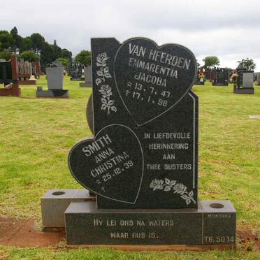 HEERDEN Emmarentia Jacoba, van 1947-1998 :: SMITH Anna Christina 1939-