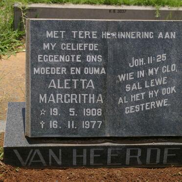 HEERDEN Aletta Magritha, van 1908 -1977