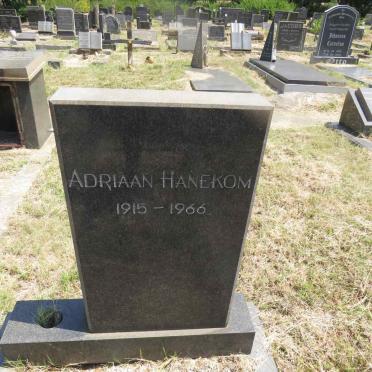 HANEKOM Adriaan 1915-1966