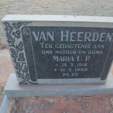 HEERDEN Maria E.P., van 1916-1980
