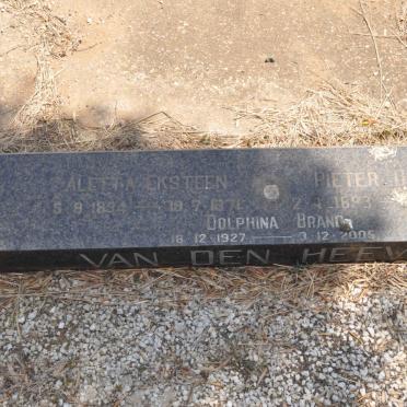 HEEVER Pieter Daniel, van den 1893-1963 &amp; Aletta EKSTEEN 1894-1971 :: BRAND Dolphina 1927-2005 