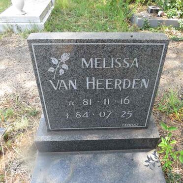 HEERDEN Melissa, van 1981-1984