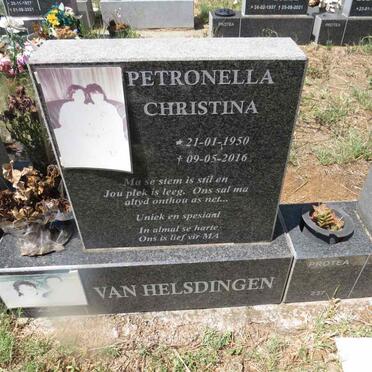 HELSDINGEN Petronella Christina, van 1950-2016