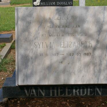 HEERDEN Sylvia Elizabeth, van 1907-1987