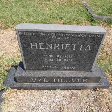 HEEVER Henrietta, v.d. 1955-2002