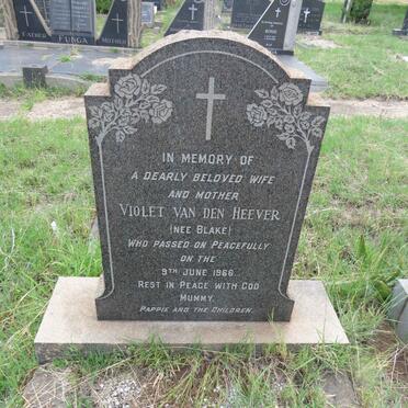 HEEVER Violet, van den nee BLAKE -1966