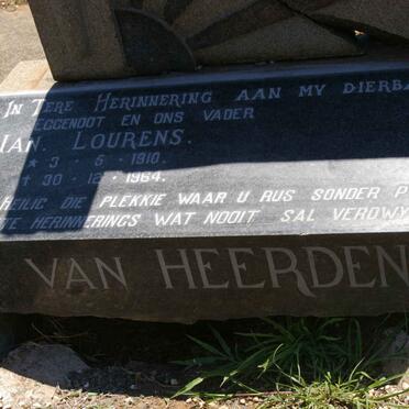 HEERDEN Jan Lourens, van 1910-1964