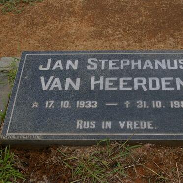 HEERDEN Jan Stephanus, van 1933-1982