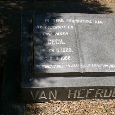 HEERDEN Cecil, van 1929-1968