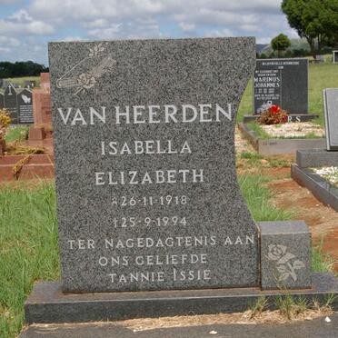 HEERDEN Isabella Elizabeth, van 1918-1994