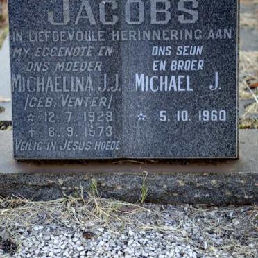 JACOBS Michaelina J.J. nee VENTER 1928-1973 :: JACOBS Michael J. 1960-