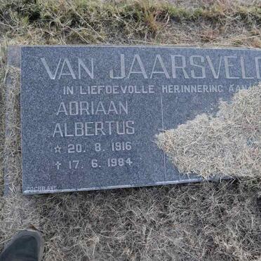 JAARSVELD Adriaan Albertus, van 1916-1984