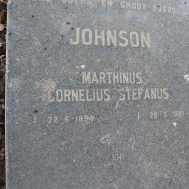 JOHNSON Marthinus Cornelius Stefanus 1894-1981 & Anna Magdalena Johanna 1909-1985_1
