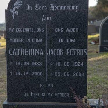 KRUGER Jacob Petrus 1924-2003 &amp; Catherina 1933-2000